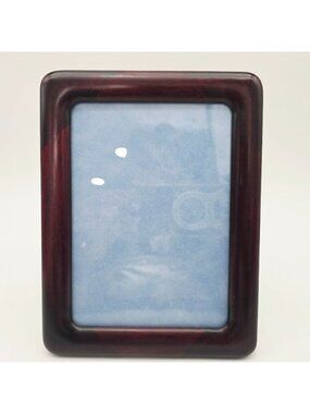 Mahogany Wood Photo Frame Finish 5x7 Glossy Rounded Corners